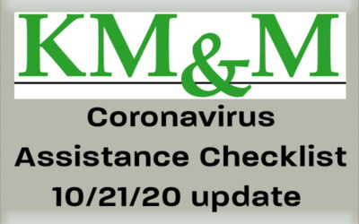 Coronavirus Assistance Checklist Oct. 21 update