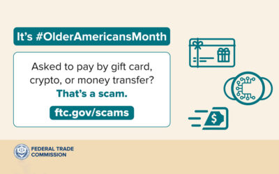 Avoid scammers’ money grabs during Older Americans Month